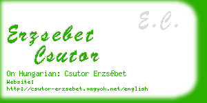 erzsebet csutor business card