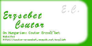 erzsebet csutor business card